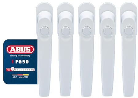 ABUS FG50 W 79050 - Manilla para ventana (5 unidades), color blanco
