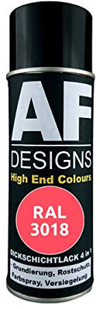 4 IN 1 Ral 3018 Rojo Fresa Dickschichtlack Laca Spray Lata de Aerosol