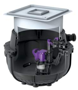 KESSEL Hebeanlage Aqualift S Compact Mono, GTF 500, Bodenplatte 280500S