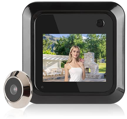 Visionneuse de Sonnette Intelligente HD 2,4 Pouces, Caméra D'espionnage de Porte Numérique Écran TFT LCD 95 ° HD Grand Angle Judas Numérique pour la Sécurité à Domicile Yeux de Chat électroniques