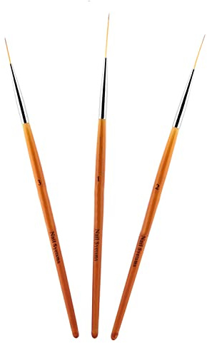 3 Uds Pinceles Delineadores para Decoración de Uñas, Pincel de Línea de Dibujo para Decoración de Uñas Ultrafino, Bolígrafo de Pintura para Decoración de Gel UV, Juego de Herramientas para Punteo de U