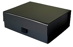 Thepaperbagstore 1 Black Luxury Magnetic Gift Box - 14x12x5cm - Easy Assembly Magnetic Closure/Lid Proposal Boxes - Suitable for Weddings, Bridal Showers, and Gifts