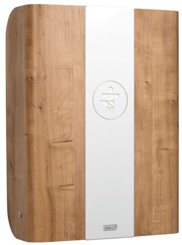 KEMMLIT Wickeltisch Toledo Eiche/klappbar platzsparend, Wandwickeltisch inkl. grauer Wickelunterlage, Wandwickelregal für öffentl. & priv. Bereich, TÜV, Wickelstation aus Formholz (Eiche Weiß)