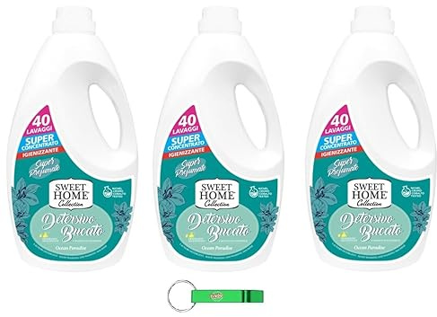 Sweet Home Detersivo Liquido Per Bucato Ocean Paradise - Lessive liquide 40 lavages - 2000 ml + porte-clés Beni Culinari gratuit