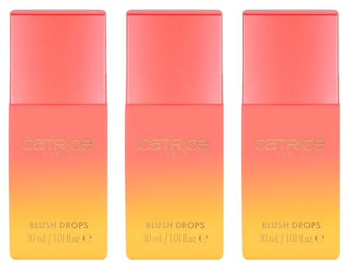 Catrice MIDNIGHT SUN Blush Drops, Rouge, Nr. C01, Pink, strahlend, schimmernd, vegan, ölfrei, ohne Parabene, ohne Mikroplastikpartikel, 3er Pack (3x30ml)