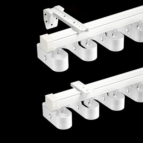 Aluminium ain spårsats – 7,2 fot vägg- och takmonterad våg krusning vikning löpare för sovrum, vardagsrum, uteplats, sjukhus – smidig glidning, design