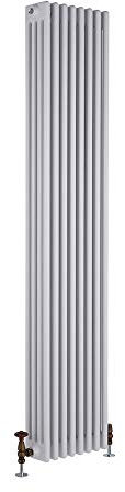 Milano Windsor White Cast Iron Style Vertical Four Column Radiator - 1800mm x 380mm