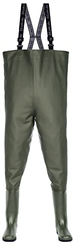 3Kamido® vadarbyxor Classic, svart och grön serie 680, fiskerbyxor, standard, fiskarbyxor, dammbyxor, övervattensbyxor