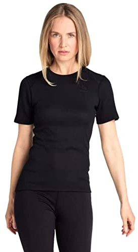 Odlo Thermounterwäsche Damen Active Warm I Kurzarm Thermoshirt I Warme Skiunterwäsche Kurzarm Thermoshirt mit Rundhals I Damen