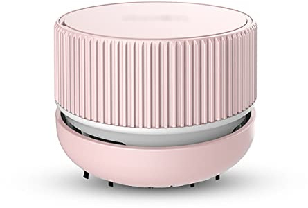 JSSEVN Mini limpiador de mesa portátil de esquina para escritorio, mini barredora para el hogar, inalámbrico, color rosa