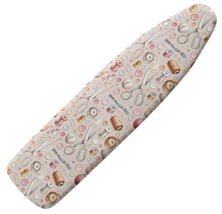 KUIFORTI Ironing Board Covers Standard Size Cute Sewing Machine Pattern Ironing Board Covers with Padding Novelty Gifts for Tailor Seamstress Replacement