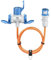 goobay CEE-Adapterkabel für Wohnwagen, 1,5 m, CEE-Stecker auf 1 x CEE-Buchse und 2 x Schutzkontaktsteckdose, IP 44, Kabel für Camping, Wohnmobil und Baustelle, 76231