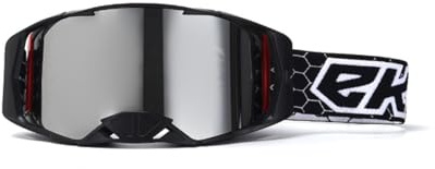 OLYSPM Occhiali Motocross,Maschera Motocross,Occhiali Moto con Imbottitura in Spugna Traspirante e Lenti Anti-UV,Occhiali da Moto Antiappannamento Antipolvere per Ciclismo,Sci,Arrampicata