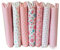 Egurs 7 Stueck Rosa Baumwollstoff Stoffpakete Patchwork Stoffe Baumwolle Tuch DIY Handgefertigte Nähen Quilten Stoff Baumwollgewebe Verschiedene Designs 25 * 25