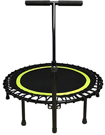Hoppande matta studsmatta halkfri hållbar hushåll trampolin – säkerhet reducera ljud säkert bungee rep system fitness trampolin med justerbar handtag handtag