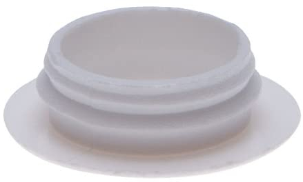 Lochabdeckungen aus Kunststoff, Endkappen aus Kunststoff, geriffelte Einsätze für runde Rohre, Lochgröße 14,5 mm x 19 mm (100 Stück) Farbe: Weiß