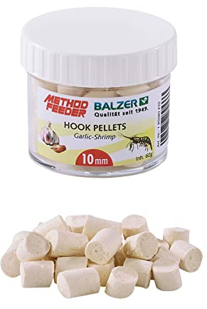 Balzer Method Feeder Haken Pellets 10mm Weiss-Knoblauch-Shrimp 60g