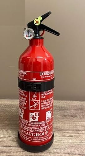 Extincteur à Poudre ABC pour Voiture Bateau Caravane et Maison avec manomètre homologué NF 1KG Fire Shop