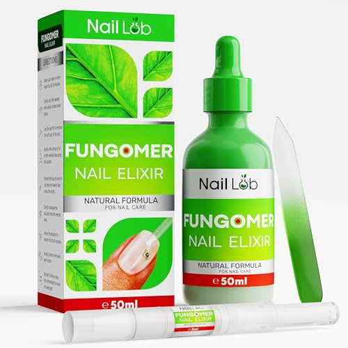 NAIL LAB Tratamiento Fúngico Premium Extra Fuerte para Uñas de Pies y Manos - 50ml - Con Aceite de Árbol de Té - Lápiz Fúngico de 3ml + Lima Gratis
