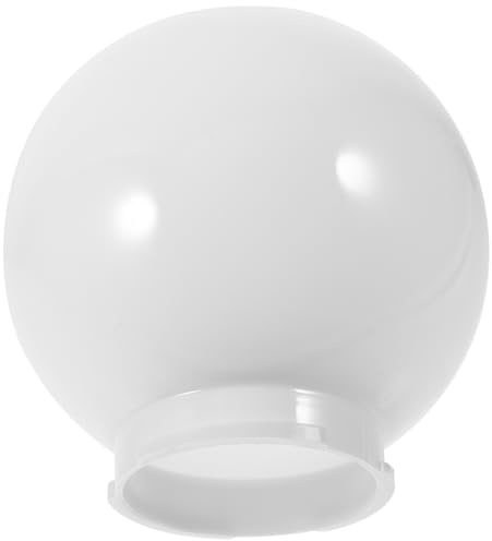 ABOOFAN 6 Inch Acrylic Globe Lampshade Spherical Post Light Cover for Indoor Outdoor Wall Lighting Round Diffuse Lamp Shade Accessory