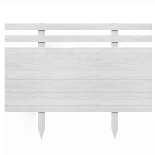 ZXHKZDX Clôture De Jardin en Bois, Décoratif D'Extérieur Barrières, Chiens, Lapins Bordure Palissade, Souterrain Cloison De Séparation pour Patio De Cour(White,100X80(60) X2cm)