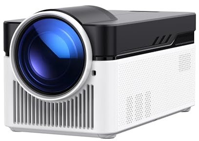 KKENZA Proiettore 8K HY450 900ANSI Ultra Short Throw 1080p H716 BT5.4 Messa a Fuoco Elettronica con Offset Automatico WIFI6 Doppio Altoparlante(EU Plug)