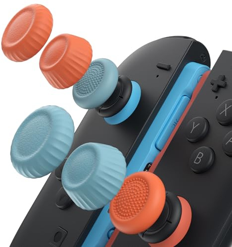 JSAUX Joystick Kappen für Nintendo Switch 2 (2025 Rutschfestes Upgrade), Switch ersatzteile, Verbesserter Gaming-Grip, Komfortabel & Langlebig, Switch 2 joycon Controller Zubehör – Schwarz (6 Stück)