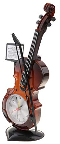 CRDARAAV Adorabile sveglia a forma di violino, decorazione per la casa, per bambini, ornamento per comodino,