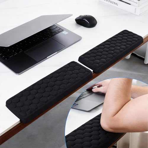 DBAILY Repose-poignet pour clavier, 2 pièces EdgeRest, Plam & Poignet & Avant-bras & Coude Confort Support pour table ou bord de bureau, antidérapant, pour bureau