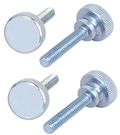 sourcing map M6x30mm Vis Moletée Tête entièrement fileté fixation 4pcs