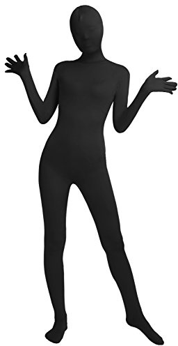 Traje zentai, traje de licra de cuerpo entero unisex, Mujer, color Negro (, tamaño 80