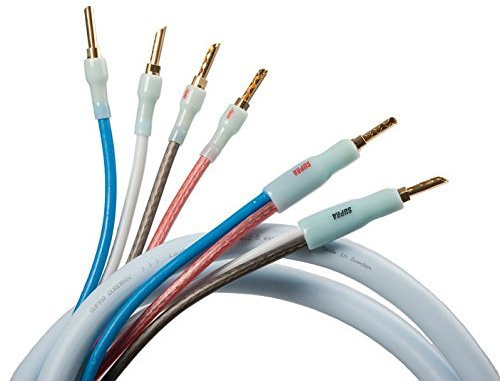 Supra Cables Quadrax Lautsprecherkabel 4 x 2.0 Bi-Wire CombiCon Crimp, 4.00m