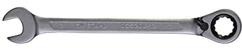 SW-Stål 03520L-12 Gaffelringsnyckel 12 mm med Spärrfunktion och 72 Tänder