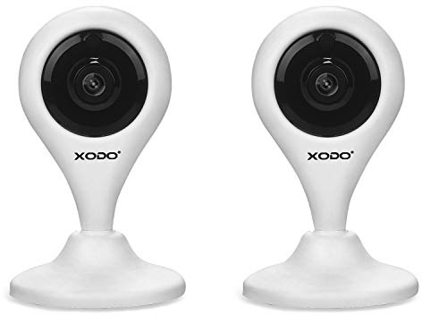 XODO E4 Wireless Security Camera, Full HD 1080P Home Security Camera Baby Monitor Sound Detection Video Playback WiFi Home Indoor Camera for Dog/Pet/Nanny Night Vision 2 Way Audio 2 Pack