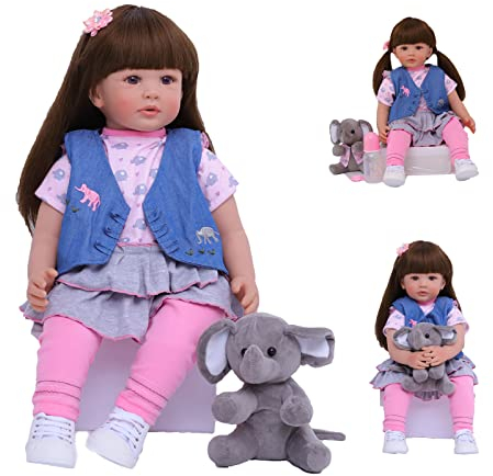 ZIYIUI Muñecas Reborn 24 Pulgadas Bebe Reborn Silicona 60cm Hecho a Mano Real Reborn Baby Toddler Suave Verdadero Niña Reborn