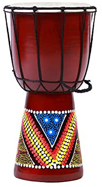 20cm x 10cm (Höhe x Durchmesser) Kinder Djembe Drum Trommel Bongo handbemalt Fair Trade