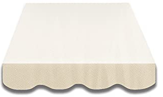 home Trends Markisen Volant Schabracke Markisenbespannung Ersatzstoffe Markisenstoffen Sonnenschutz Polyester fertig genäht mit Umrandung mehr Maß und Diverse Farben(P1021-Beige, 5m)
