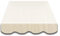 home Trends Markisen Volant Schabracke Markisenbespannung Ersatzstoffe Markisenstoffen Sonnenschutz Polyester fertig genäht mit Umrandung mehr Maß und Diverse Farben(P1021-Beige, 5m)
