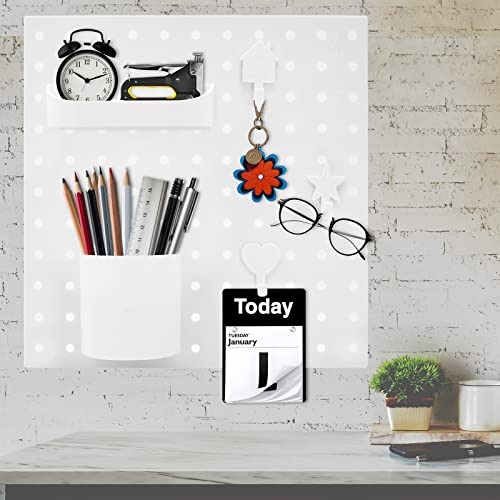 Peaceharmo Werkzeugwand-Sets, Stecktafel-DIY-Wandpaneel-Kit Lochplatte Wandhalterung für Werkstatt, Tools Organizer für Garage Küche Wohnzimmer Lochbrett Wandhalterung Werkzeug Organizer (Weiss)