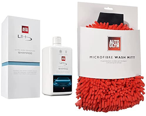 Autoglym Ultra High Definition Shampoo, 1 Litre & Microfibre Wash Mitt