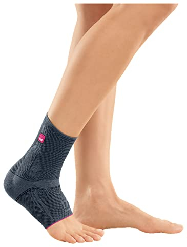 medi Levamed - Sprunggelenkbandage unisex | Schwarz | Größe I | Gelenkbandage zur Stabilisierung des Sprunggelenks | Beidseitig tragbar