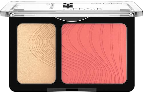 Catrice Cheek Affair Blush & Highlighter, palette n° 030, arancione, 2 tonalità arancioni, risultato immediato, luminoso, vegano, senza profumo, senza alcool, senza parabeni, confezione da 10 g