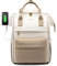 LOVEVOOK Rucksack Damen, 15,6 Zoll Laptop Arbeitstasche Reiserucksack Schulrucksack Groß, Wasserdichter Daypacks Schultasche Lehrertasche Backpack Women Elegant für Arbeit Reise Schule Uni Büro, Beige