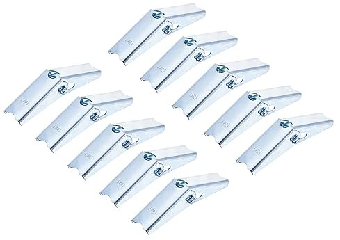 QUARKZMAN M8 Femelle Filetage Basculer Aile Ecrou x 10pcs Ressort Chargé Métal Creux Fixation Ensemble pour Fixation Objet Sur Mur, [Argent Ton]