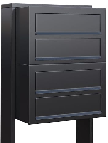 Briefkastenanlage, Design Briefkasten Cube for Four Anthrazit - Bravios