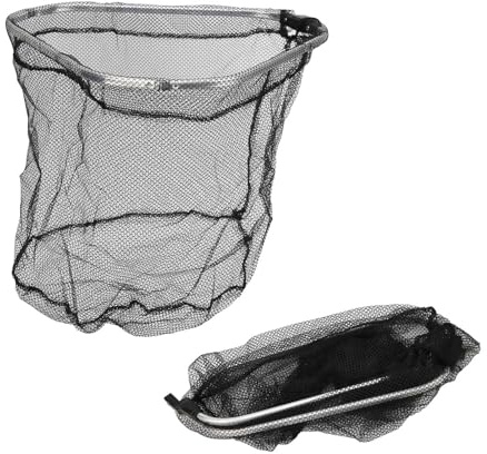 Kescherköpfe, Dreieckiger Faltbarer Angelkescher Fischernetz Aluminiumlegierung Klappbarer Kescherkopf Großes Netz Outdoor Angeln Kescher Kopf Mit Schnalle Fangzubehör Für Fische Vögel Garnelen