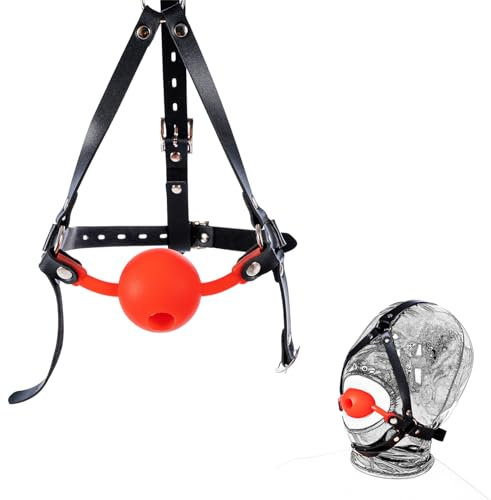 Mundspreizer für Sex Knebel Mund, BDSM Gag, WUUDOA Silikon Ballknebel, mit Kerze Einfügen, Mundknebel für Männer Frauen, Sex Spielzeug für Paare, Spielzeug Extrem Sklavin