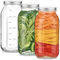 Danmu Art Glass Jar with Lid - 2 Litre 3Pack Wide Mouth Jars, Sweet Jars with Airtight Screw Lid - Sturdy Glass Jars Perfect for Pickle, Sweets, Sugar, Laundry Pods Empty Storage Container