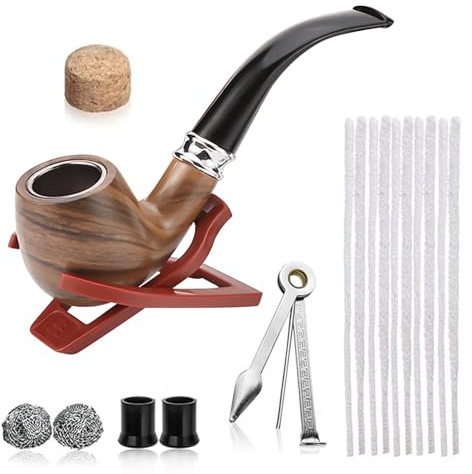 Tobakspipset, tobakspipa set med presentset och tillbehör, perfekt pipset för nybörjare att röka