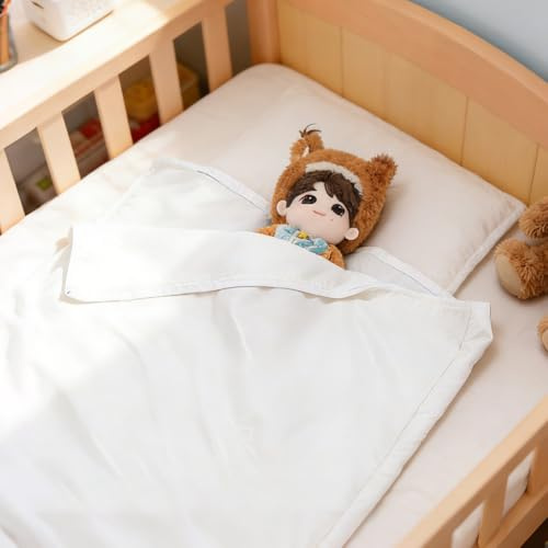 DUJUIKE 100% Waterproof Kids Sleeping Bag Liner, Velvet Kids Travel Sheet, Sleep Sack Lining for Children to Support Bedwetting, Suitable for Camping, Sleepovers & School Residentials-168x69cm (White)